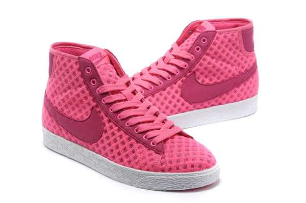 nike blazer high premium 2013 net high pink la collecte